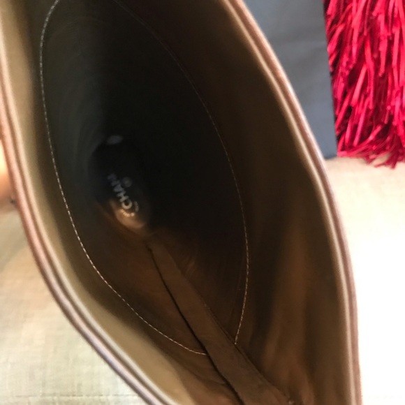 Chanel Knee High Boots Zip up Logo Brown Leather - Picture 9 of 16